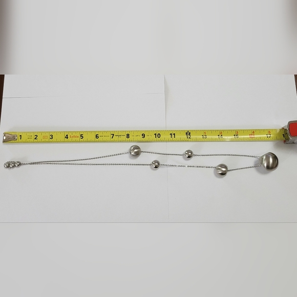 BREIL CHAOS Adjustable Necklace with Polished & Satin Steel Spheres EUC - Picture 5 of 12